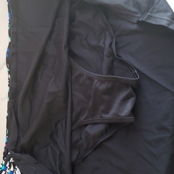 EVALESS Printed Two Piece Swimsuit Zipper Tankini Swimsuit with Skirt 3X NWOT - Picture 11 of 12